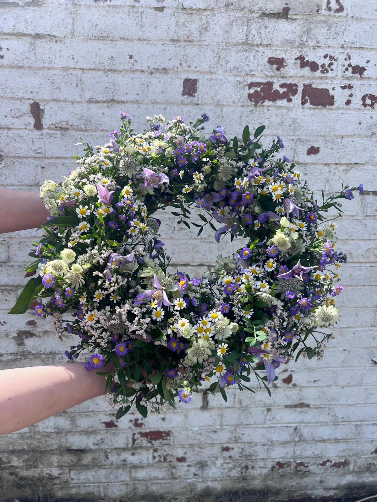Seasonal bouquet prepared for a Moo's Flowers subscription